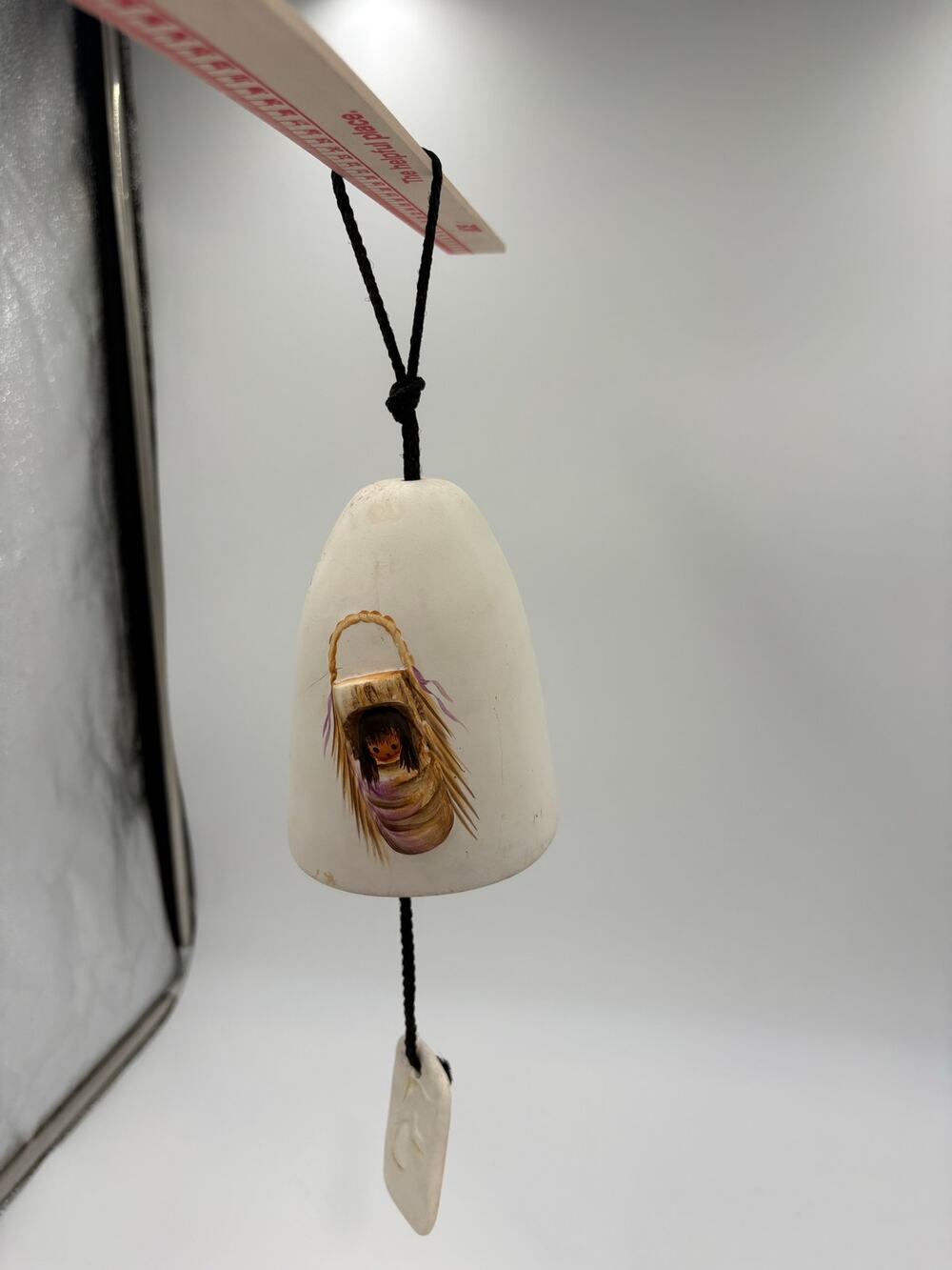Vintage DeGrazia Mother & Child Pottery Bell Wind Chime Southwestern Signed